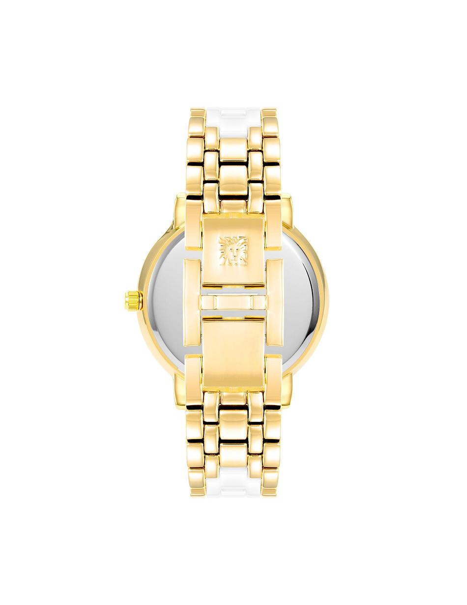 Céramique Anne Klein Crystal Accented Link Watch   | VGX-8486921